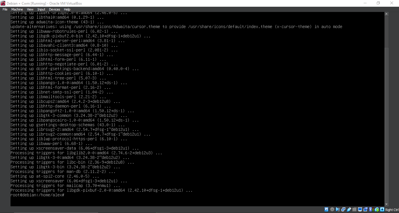 Running 'apt install cwm'